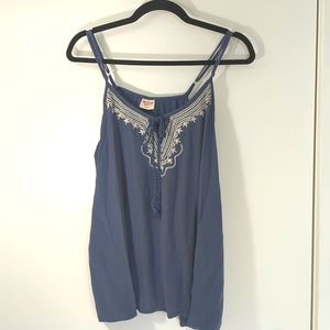 Mossimo Boho embroidered summer top / tank / spaghetti strap GUC Sz M/L